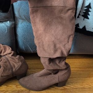 Time and Tru Brown Heeled Boots